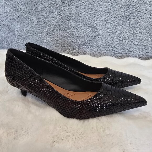 Kurt Geiger London Kensington Flexi 45 Snake Print Leather Dress Pumps Size 40.5 - Picture 5 of 10